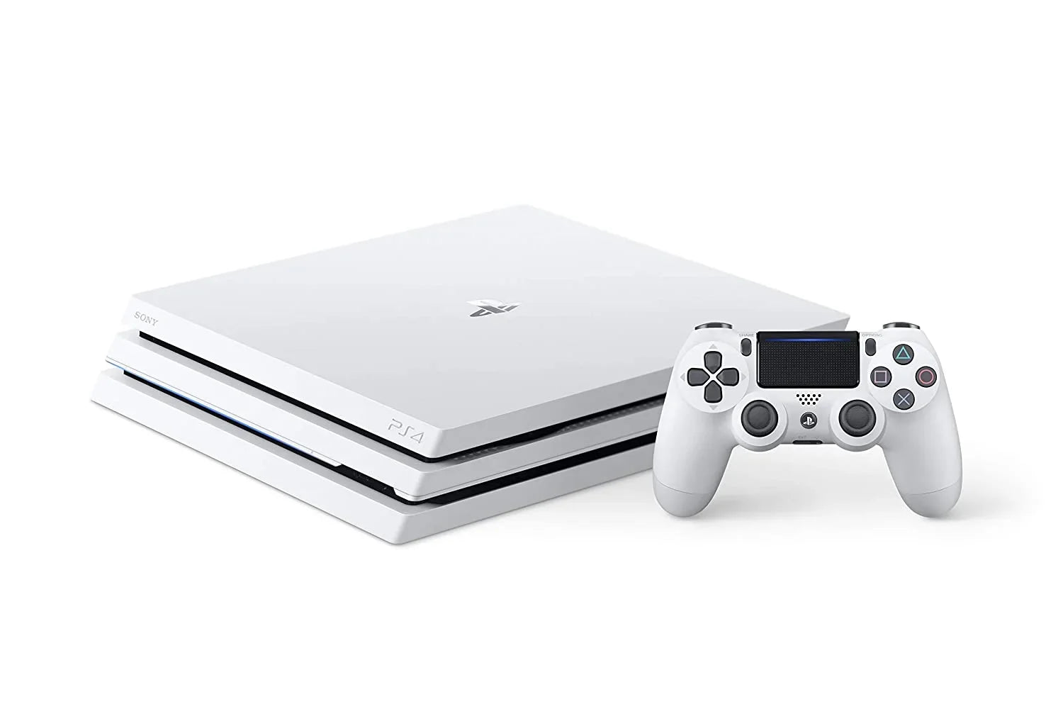 PlayStation 4 Console With White Like 500GB Original AXTION + New Earbuds Microphone Gaming Matte Bundle BOLT Gaming