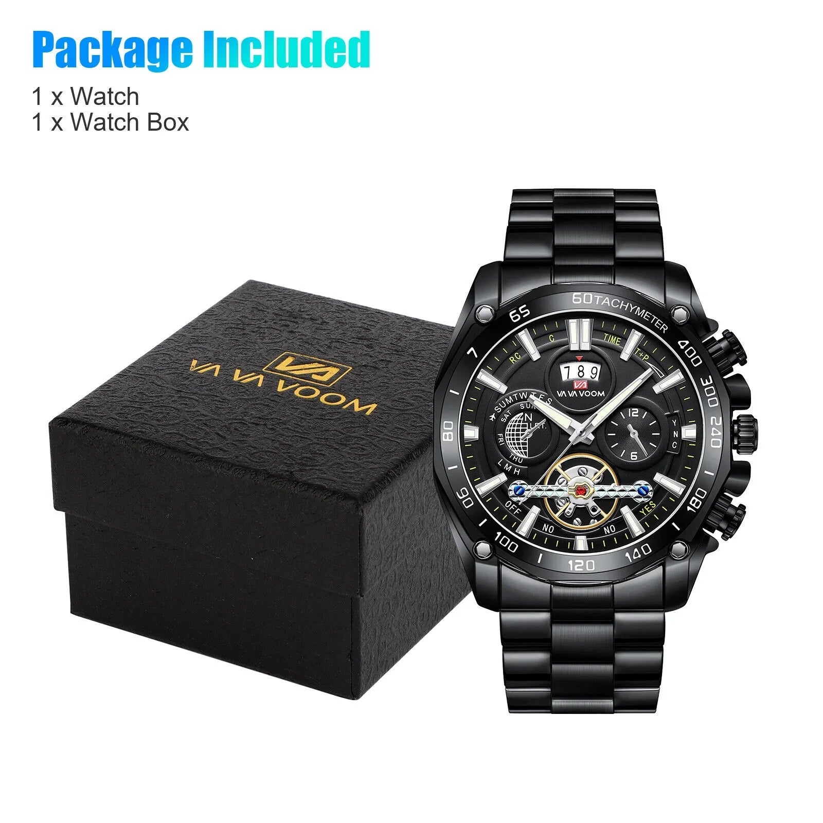 Watch Men's Luxury Quartz Steel Luminous Waterproof Classic Stainless Wristwatch