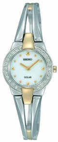 Women's Watch Dial Stainless SUP052 Two White Analog Seiko Steel with Tone
