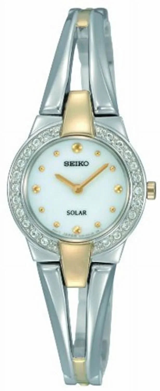 Women's Watch Dial Stainless SUP052 Two White Analog Seiko Steel with Tone