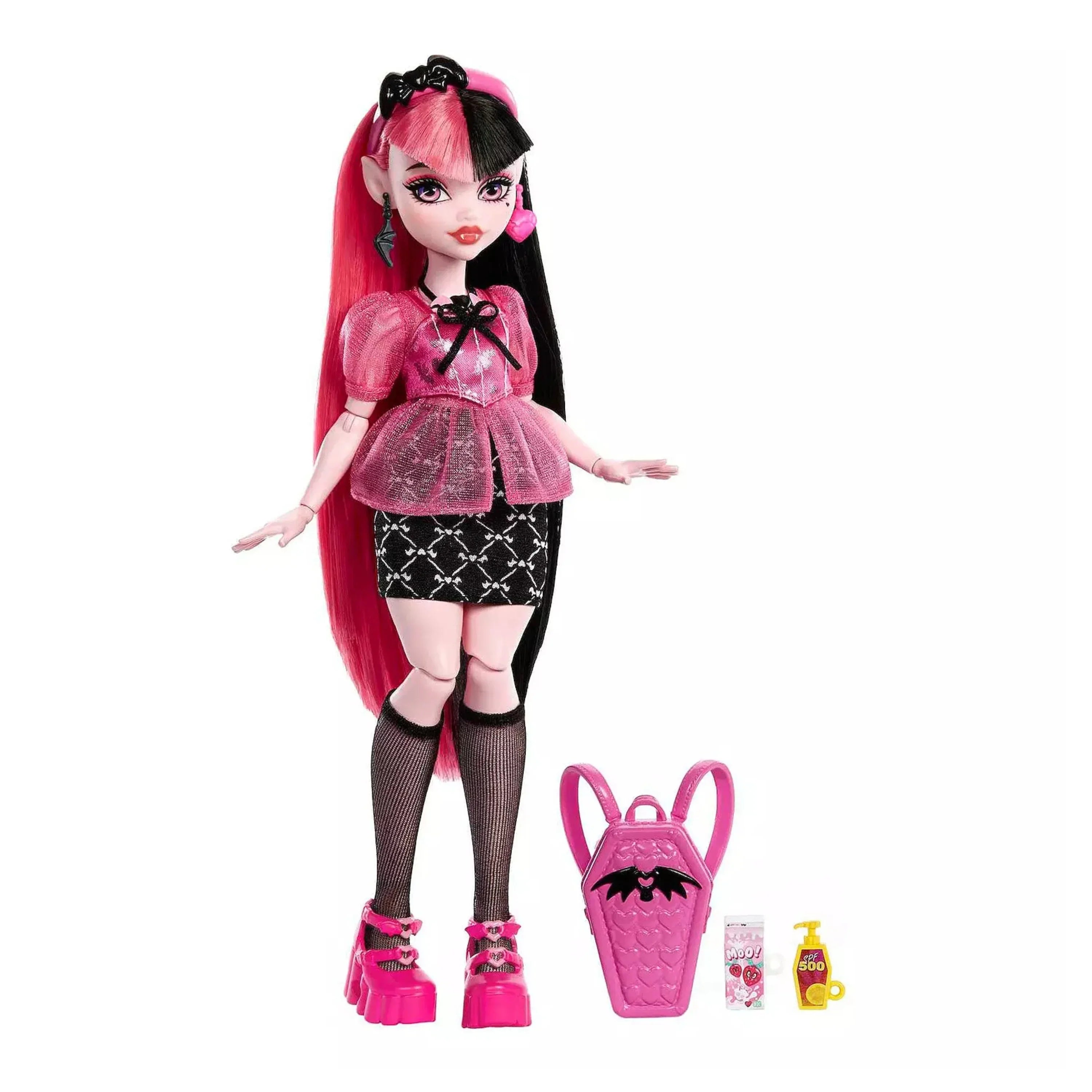 Doll High Monster Stein & Out 3-Pack Clawdeen Day Frankie Draculaura Wolf,