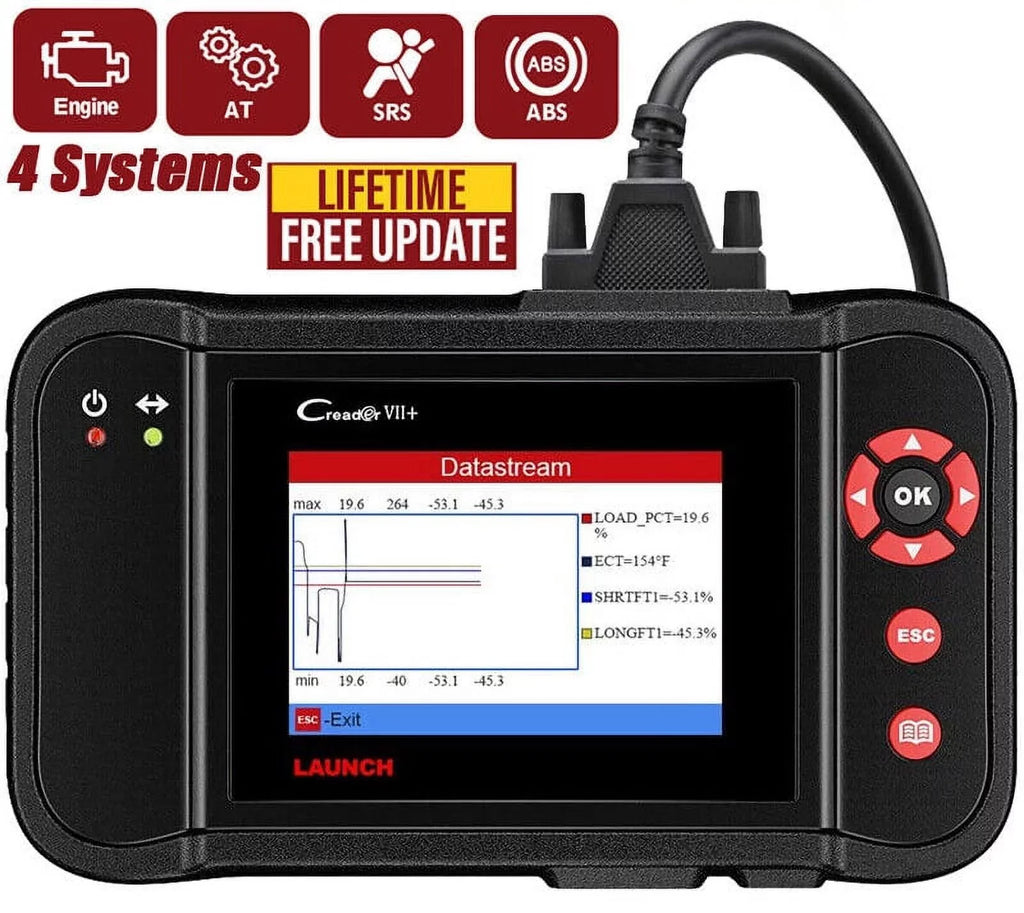 Creader EOBD Testing Reader Scanner Code VII+ Launch (CRP123) Engine/Transmission/ABS/Airbag X431 Diagnostic OBD2 Car