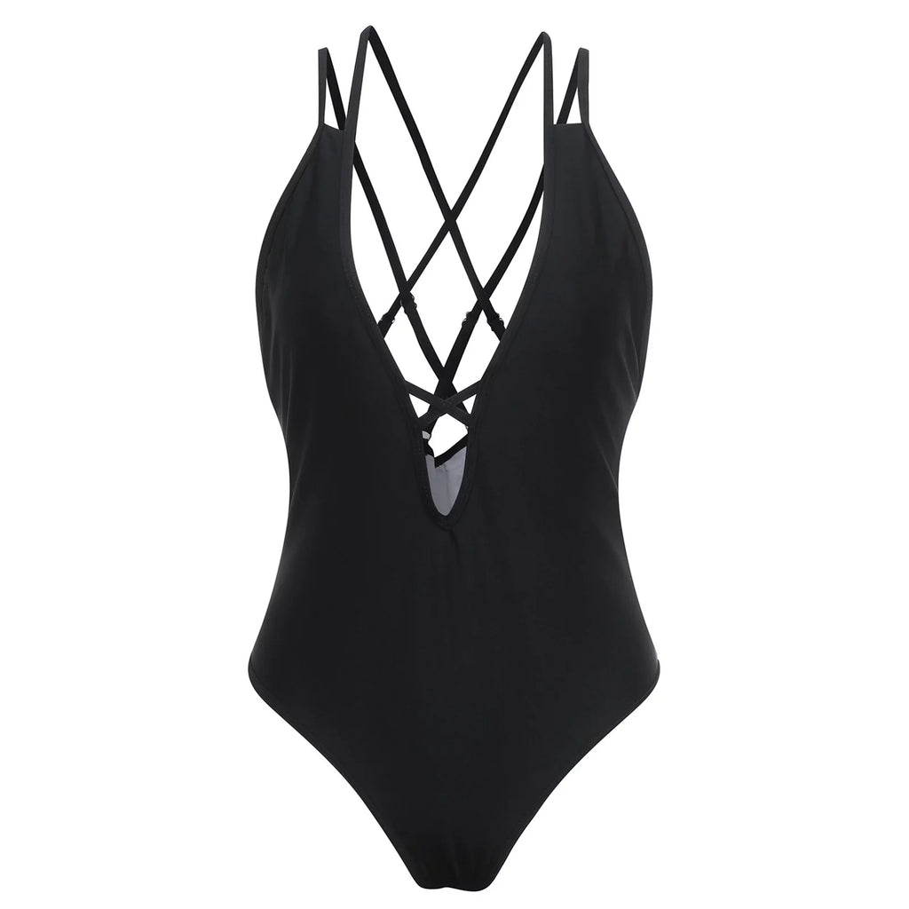 One Piece Padded Swimming Swimsuit Women's Bathing Bikini Suit Suit Beachwear Swimwear Women Gallus Monokini