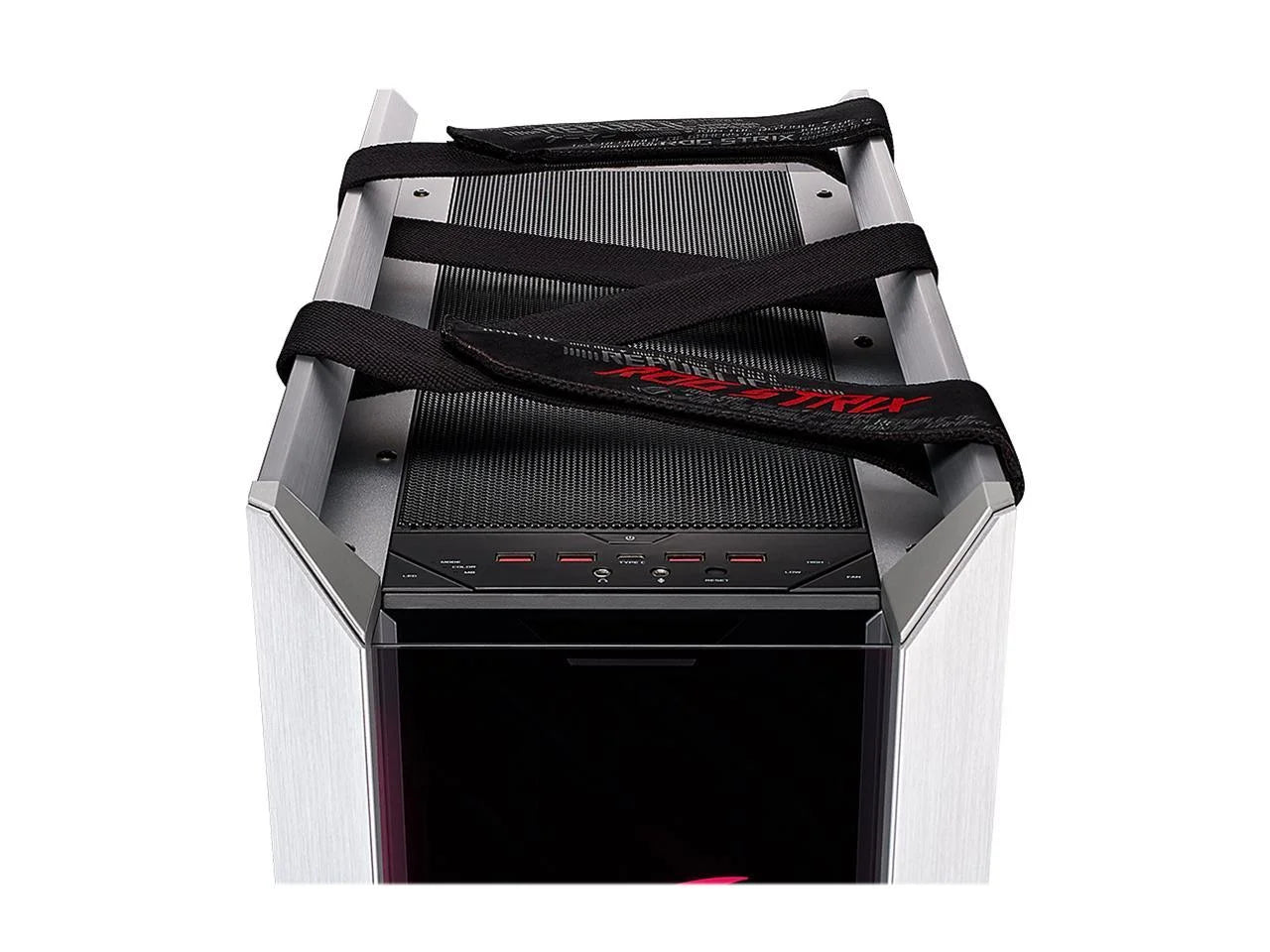 White Sync Frame, with Case GPU 420mm Motherboards Glass, RGB Braces, Helios EATX Support ROG GX601 ATX/ for Strix Mid-Tower and Computer Aluminum Aura ASUS Tempered Edition Radiator