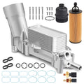 Cooler Housing and Engine Oil Sensors Aluminum 926-959 Gaskets Filter Oil Ram 3.6L 2011-2016 Dodge for Jeep Chrysler with