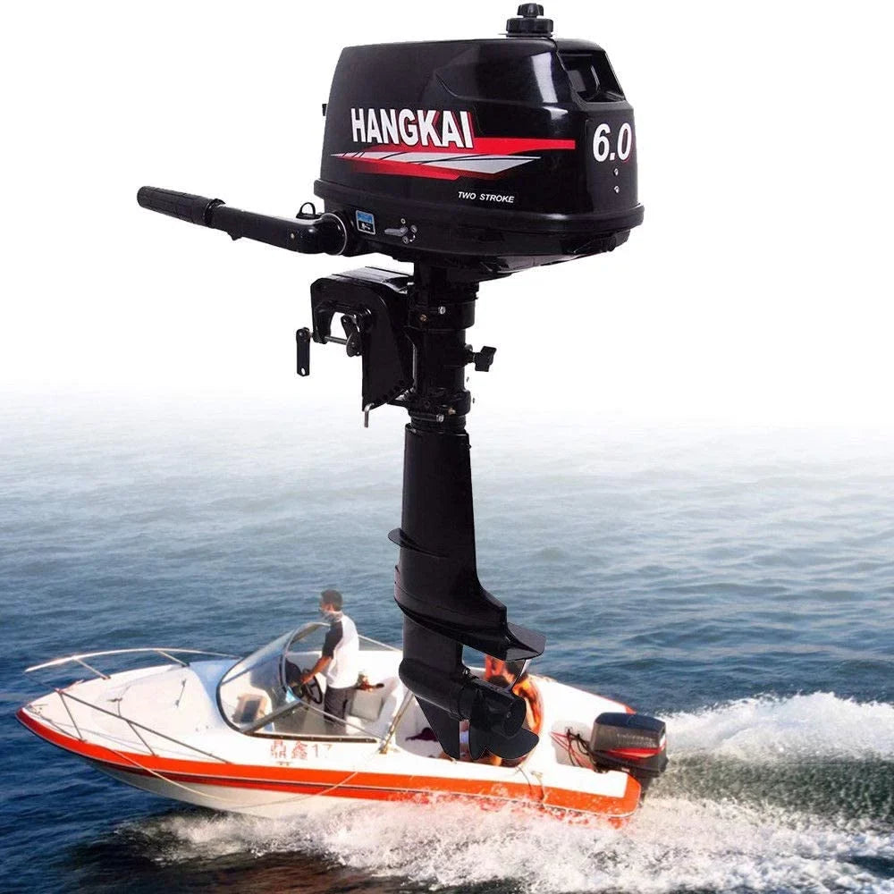 CDI Boat Fishing Inflatable Durable Cast liquid System Moto Cooling 6HP 2-Stroke Construction Outboard Aluminum Engine FETCOI