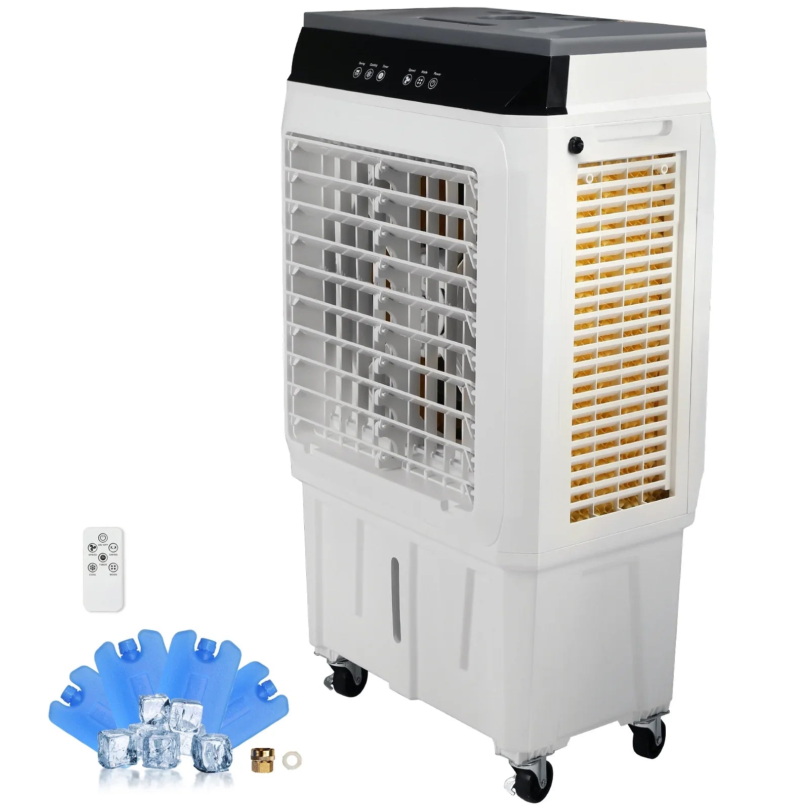 Humidifier Evaporative Swamp SKYSHALO 12h CFM Cooler Timer 2100 Air 3-in-1 7 Cooler Gal