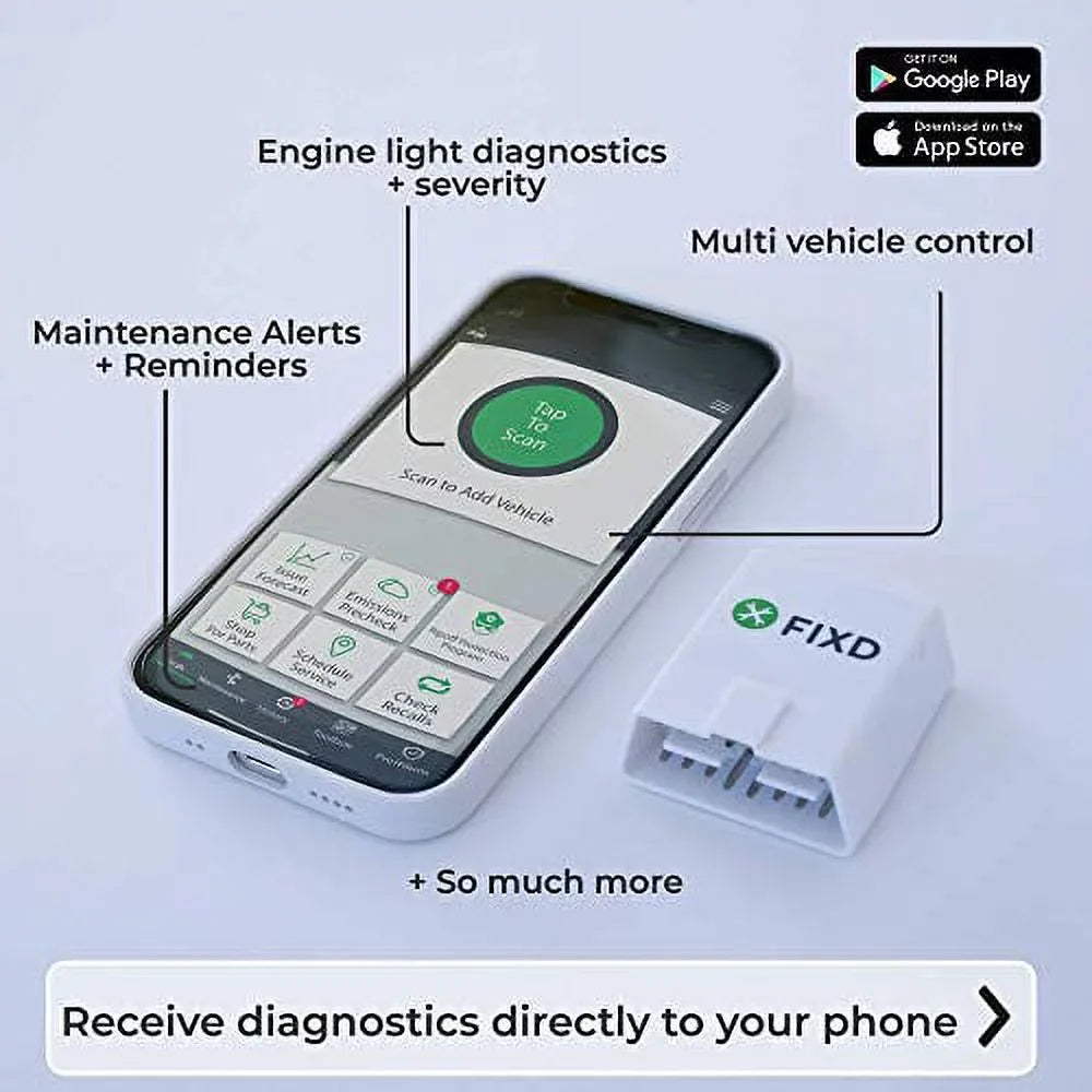 or Wireless Fix Diagnostic Auto - Bluetooth & to Engine All Newer iPhone & Code Check Tools ‘96 Scanner Scan OBD2 FIXD - & Android OBD2 for Tool (3 Car & Readers Car for Pack) Vehicles Cars