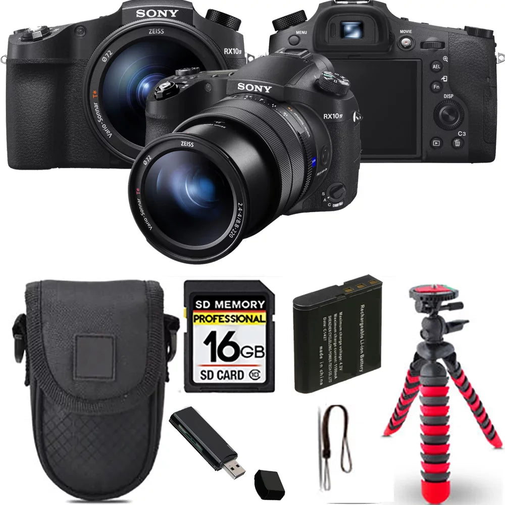 Tripod Cyber-shot IV - DSC-RX10 16GB + Kit Camera+ Case Digital Spider