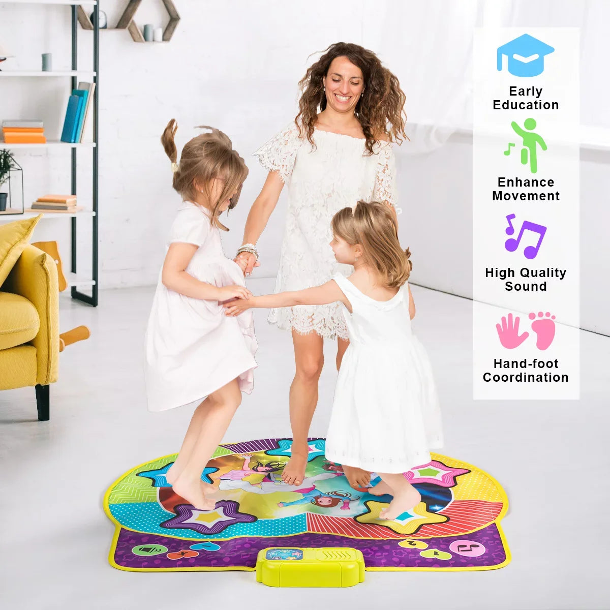for 4 for 6 Kids 7 with UNIH 9 Dance Girls Mat 4-8 Kids 5 8 Ages Gift Ages 10, 3 Boys Music Game Dance Toy