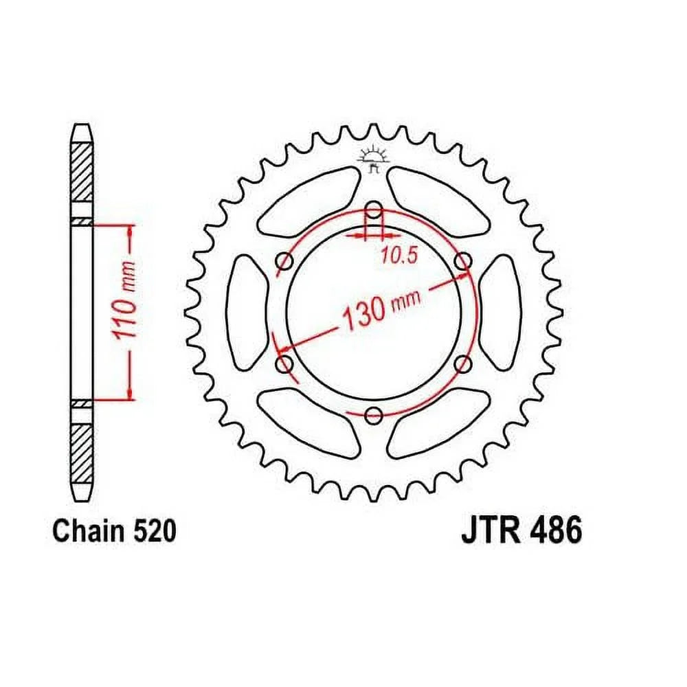 45T Street GSX-R1000 JT 2009-2016 Sprocket for Steel Rear SUZUKI