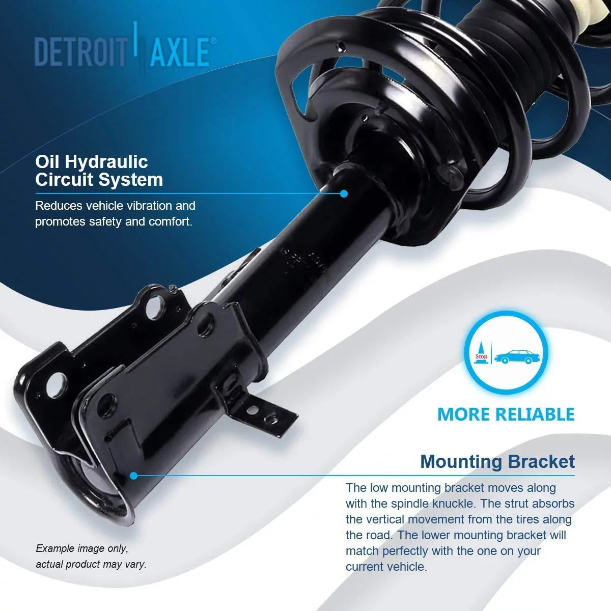2013 2 Sway kit V6 Front Links Detroit Spring for 2 Complete Struts - Replacement Assembly 2014 Bars Journey Front Axle 2009-2018 2016 2015 Struts 2017 Bar Dodge 2010 Sway Struts 2011 w/Coil 2012