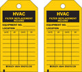 Rcd Fl Tag,Bk/Yel,PK10 Replacement HVAC 86444 Brady