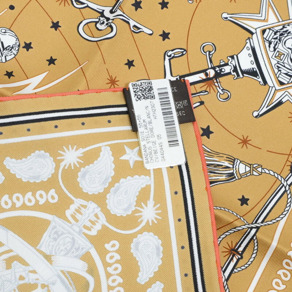 STELLARUM Bandana 55 Pre-Owned Hermes Carre Silk (Like 100% New) CHORUS