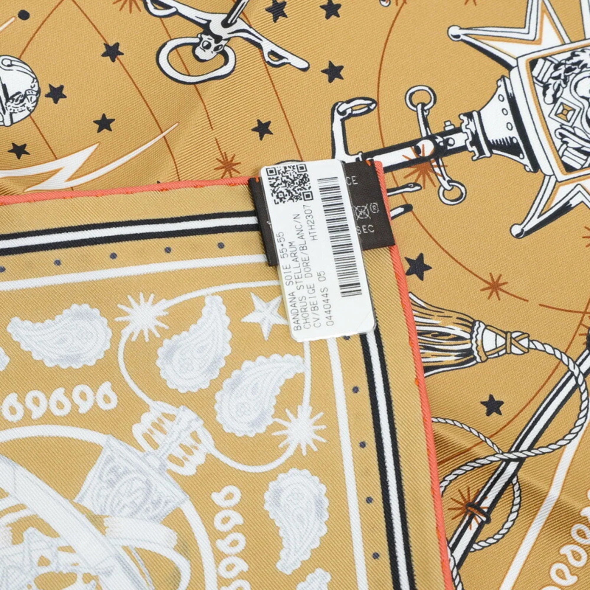 STELLARUM Bandana 55 Pre-Owned Hermes Carre Silk (Like 100% New) CHORUS