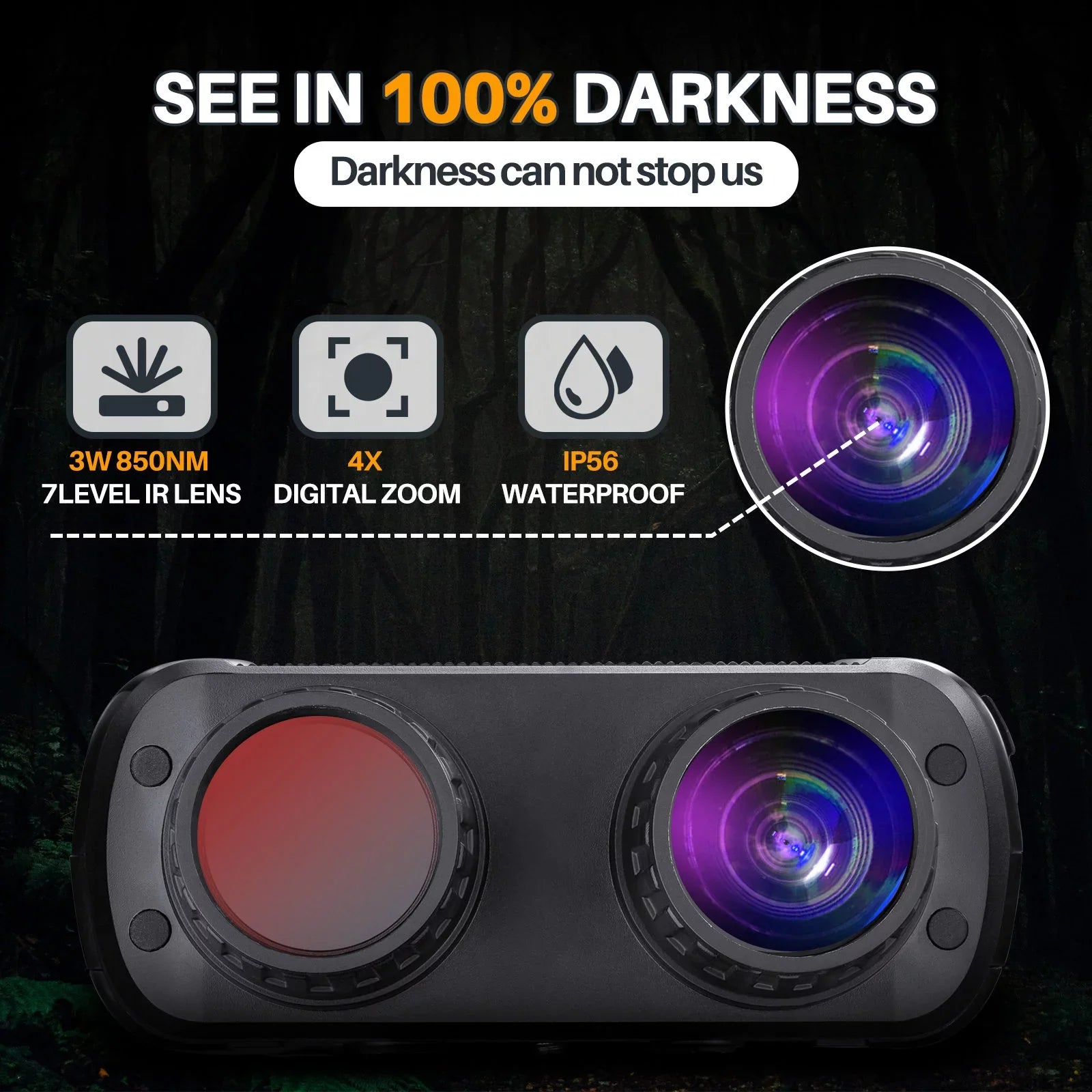 Vision Goggles from Night Night with HD Modes, 984ft/300m BEBANG Binoculars, 32GB Infrared Photo and Card, Vision Viewing Video