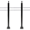 Level Cable Level 36''x2''x2'' Fence Stainless Post for Cable Square Concrete System Deck Two Post Sides Railing Railing Steel Wood Pre-Drilled