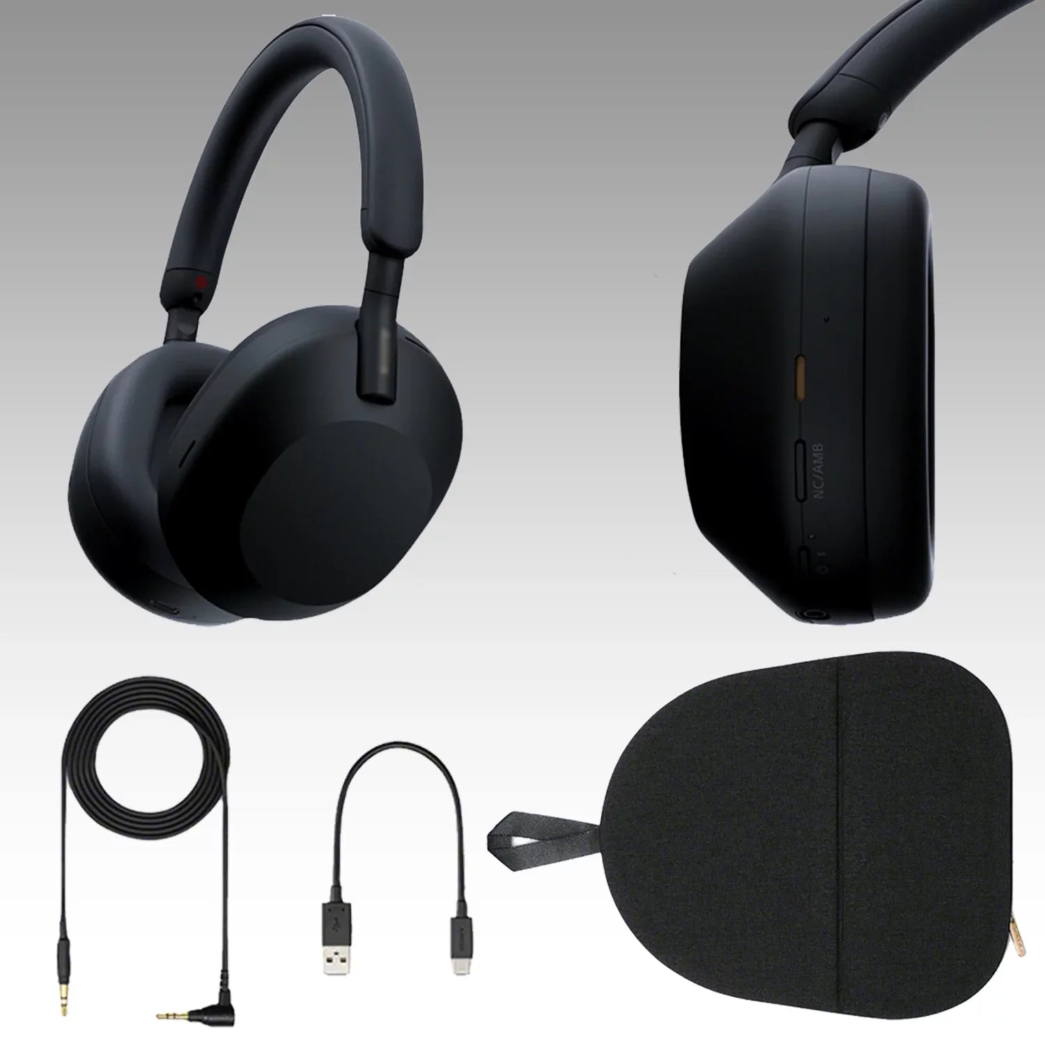 Gadget liquid-Resistant Includes: Headphones (7pc - & Bundle) Essential Ultimaxx Over-Ear Backpack Wireless Noise-Canceling WH-1000XM5 Bundle More (Black)