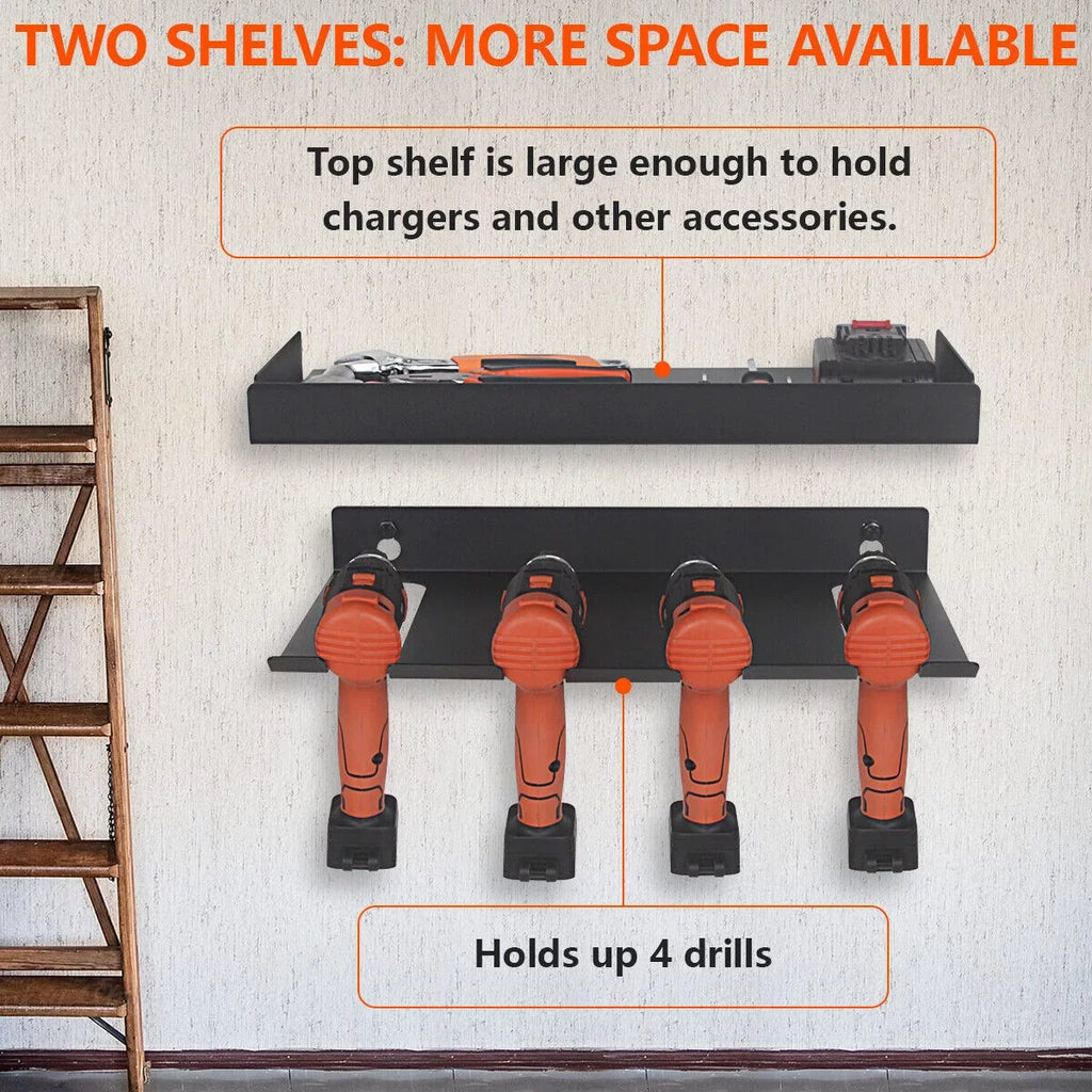 Drills Box Power Holder Holds Tool Storage Cordless Mount Drill Drill Tool 4 Organizer Tool Garage | Rack,Wall