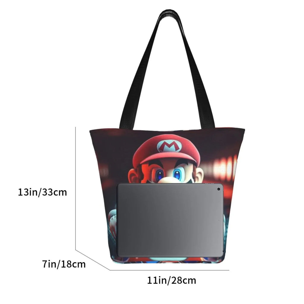 Mario Beach Adventure Shopping Work Travel Women's Shoulder Bag Capacity School Handbag Business Game Large Super For Tote