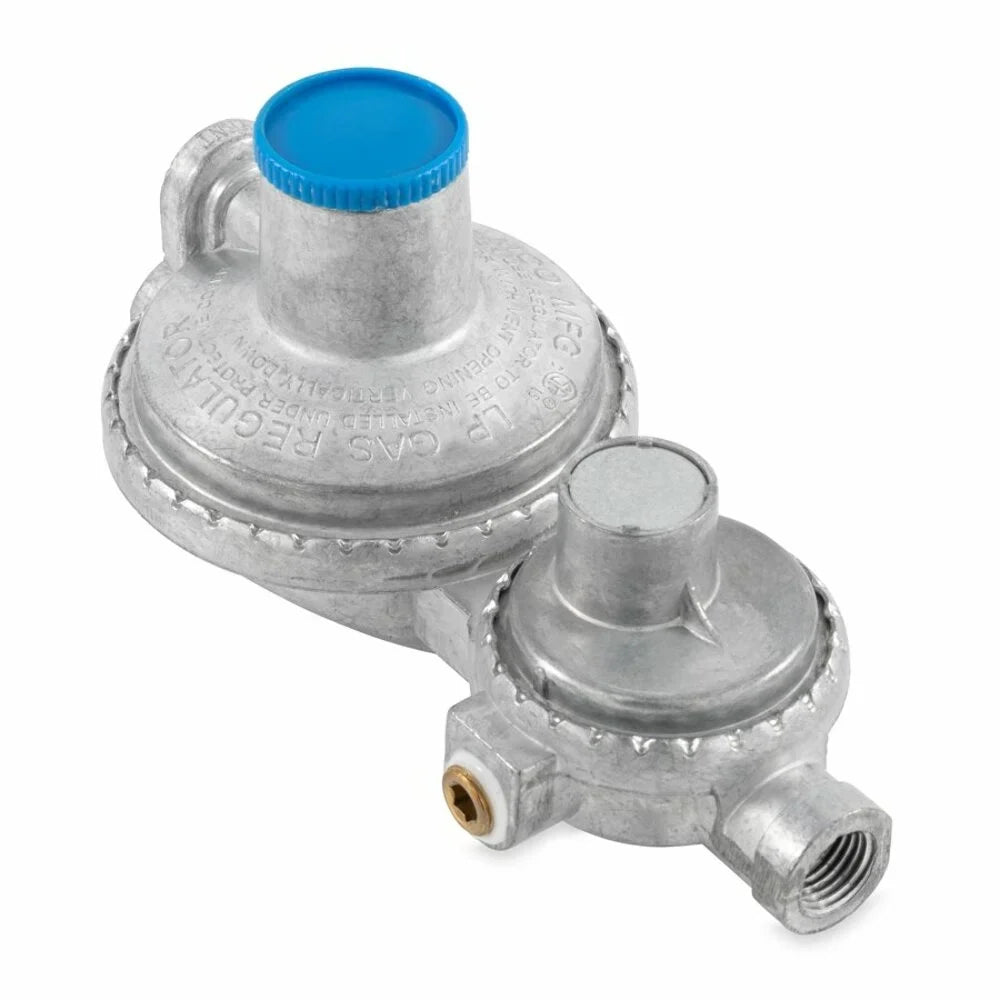 Regulator 2-Stage RV Propane Camco - Silver (59313) Vertical