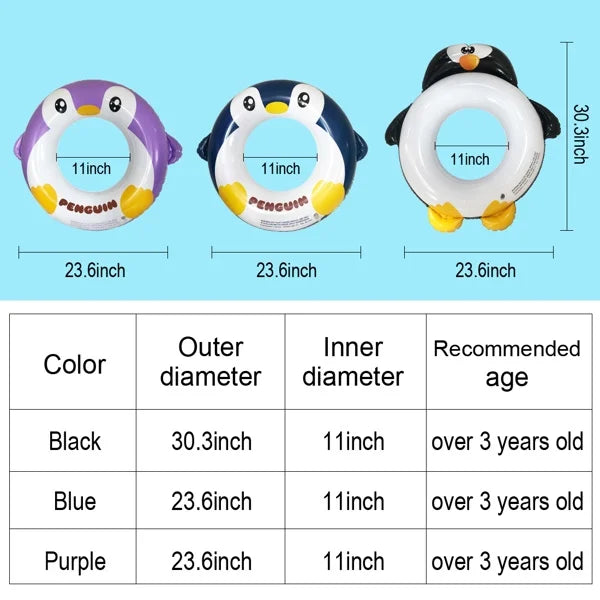 Gun + liquid Yejaeka 1 Capacity Ring Penguin 3 Print Large Swim Kids