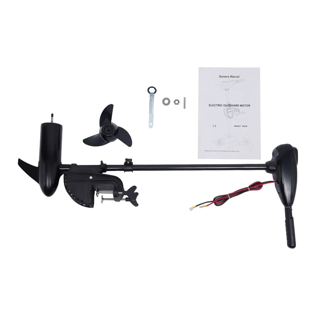Boat Fishing Electric Trolling 1.2HpThrust Motor 12V Engine 80Lbs Outboard Motor