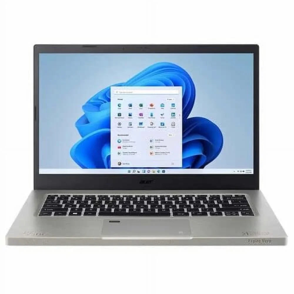 1.70GHz, Home, RAM acer 1080p Accessories Webcam, i7-1255U Core Backlit FHD + Windows Keyboard, Gray 1TB 11 Laptop, LED-Backlit Aspire Print Finger EVO Vero 16GB Bluetooth, Reader, 14" SSD,