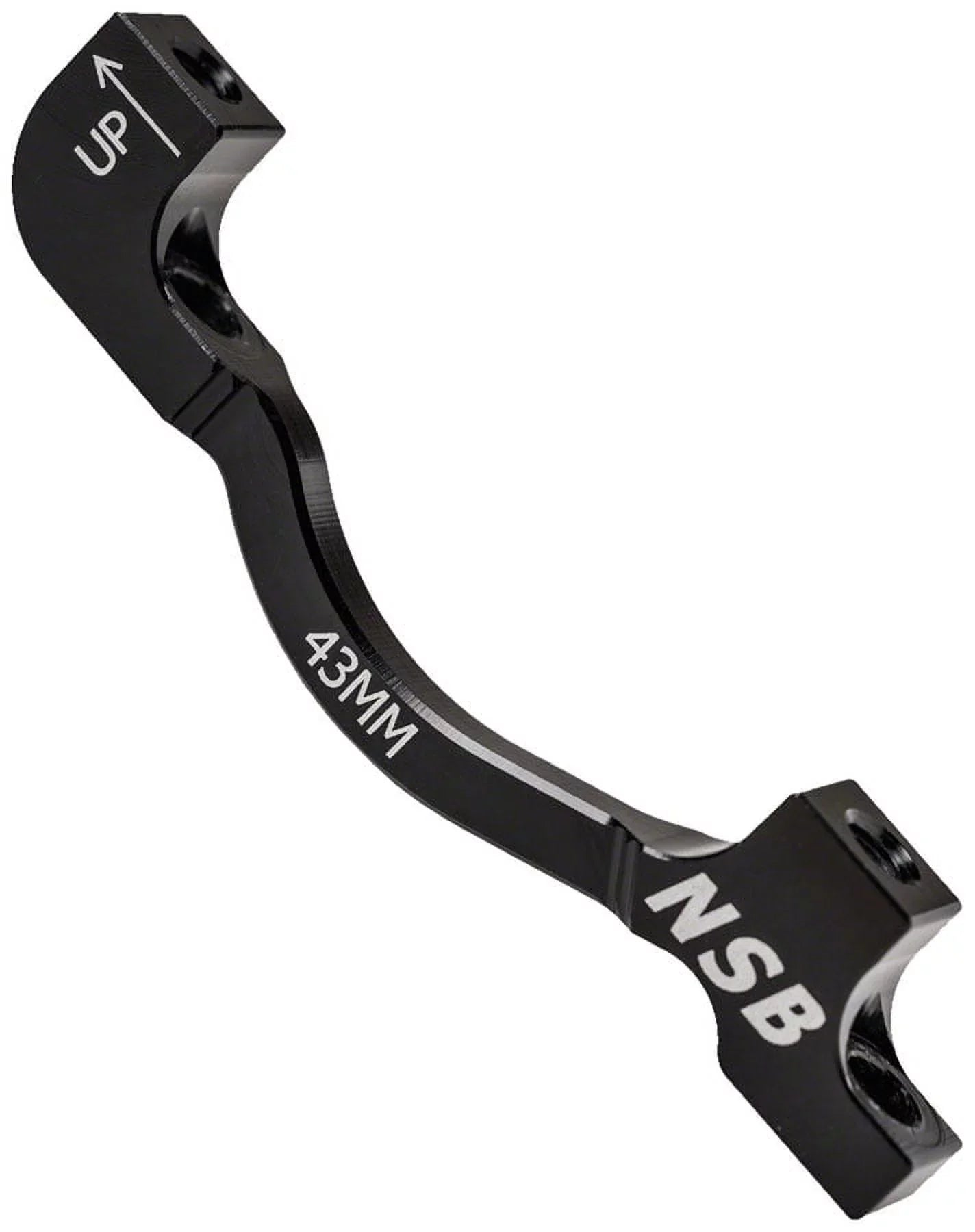Billet to Rotor, North Brake Adaptor Black Post Mount 160mm Shore +43mm, 203mm