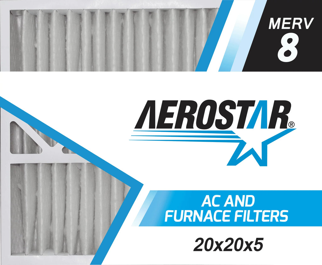 Carrier MERV 20x20x5, of 20x20x5 Filter, Pleated Box Aerostar Replacement Air 2 8,