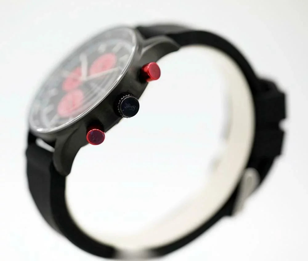 PVD Storm Black Black Men's Silicone Lars Steel Watch Larsen Quartz 133CBRS 44mm