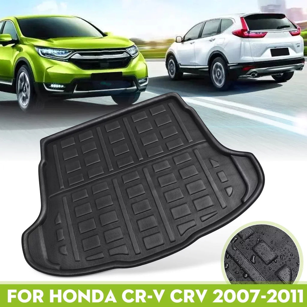 2007-2011 Honda Liner Tray for CRV CR-V Trunk Boot Rear Black climate, Waterproof Floor Mat All 1pcs Cargo