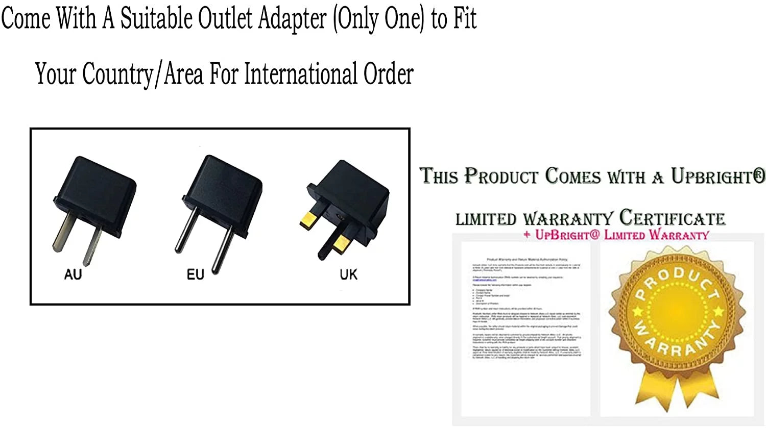 RFID Supply Reader IPJ-R1000-USA-0-01-01 NEW Adapter PS Charger UPBRIGHT Cord Power Cable Impinj PSU Global / Battery AC UHF Speedway IPJ-R1000-USA For DC IPJ-R1000-USA-0-01-02