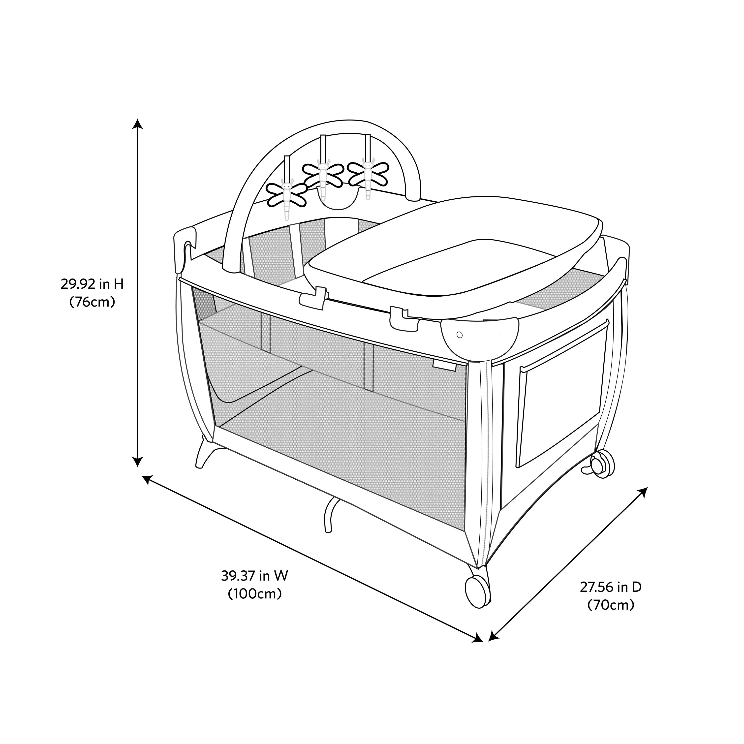 Yard Castle Bassinet, Play Point dimension Rocking Full Monbebe with
