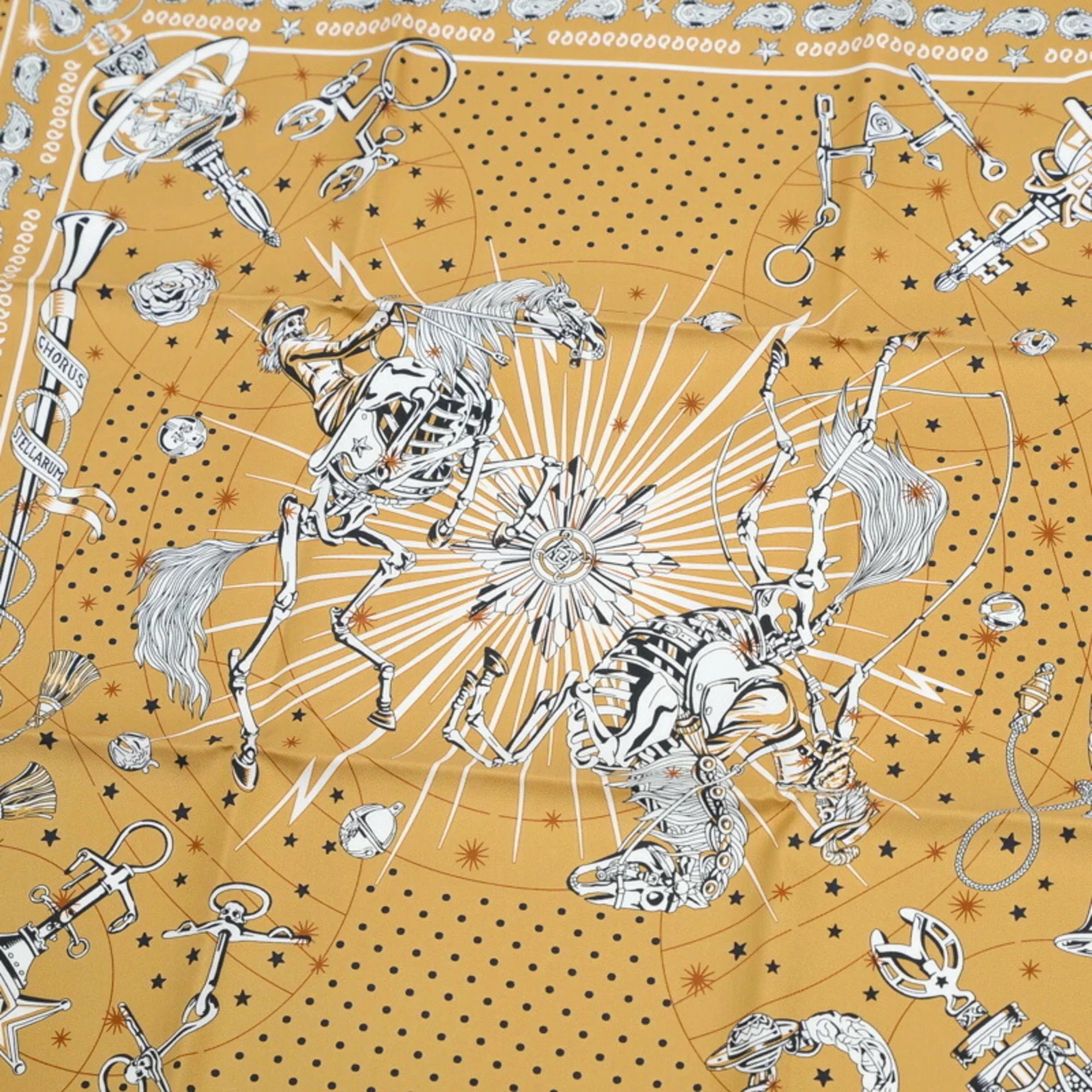 STELLARUM Bandana 55 Pre-Owned Hermes Carre Silk (Like 100% New) CHORUS