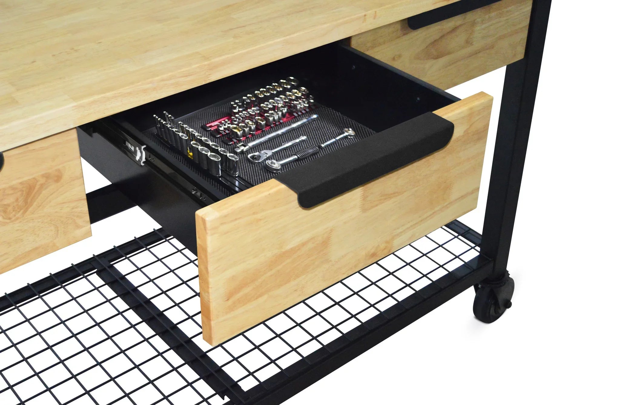 & Industrial 62" Rove Wood Metal Workbench