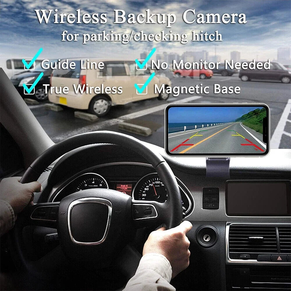 Front/Rear Camera, JLLOM 9600mAh Backup Reliable WiFi Battery, Wireless, View Magnetic