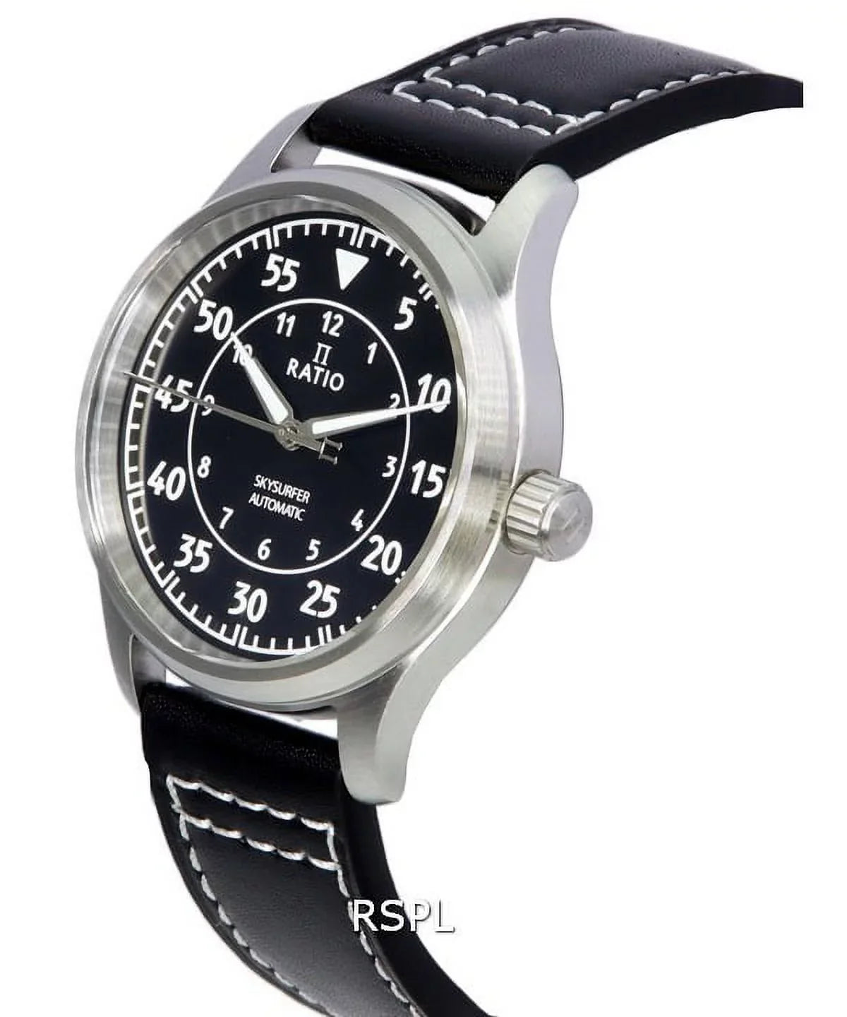 Watch Pilot Sunray Dial Skysurfer Ratio Men's Automatic RTS321 Black 200M Leather