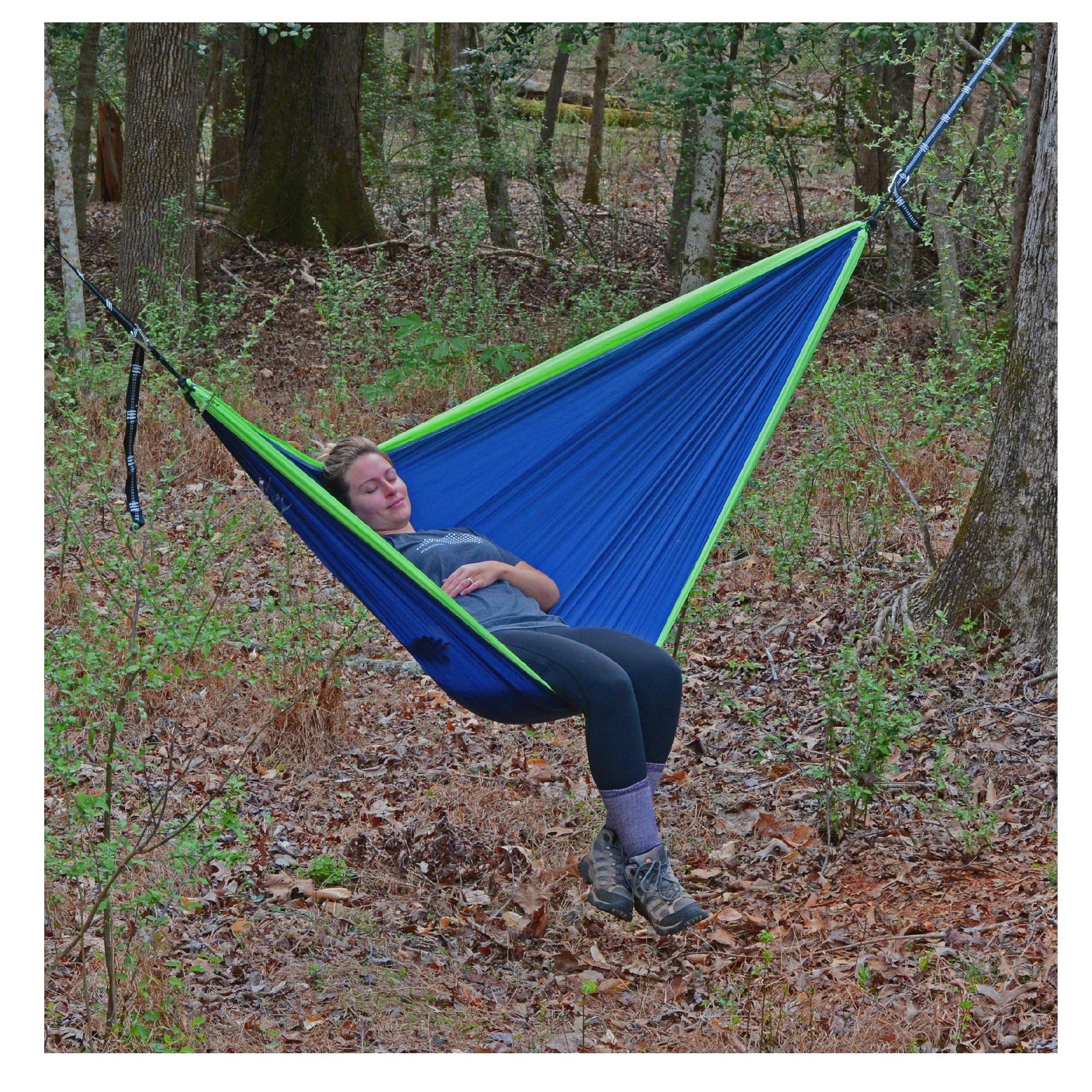and Hamptons The Polyester Camping Hammock Traveler 118" Green Blue Collection