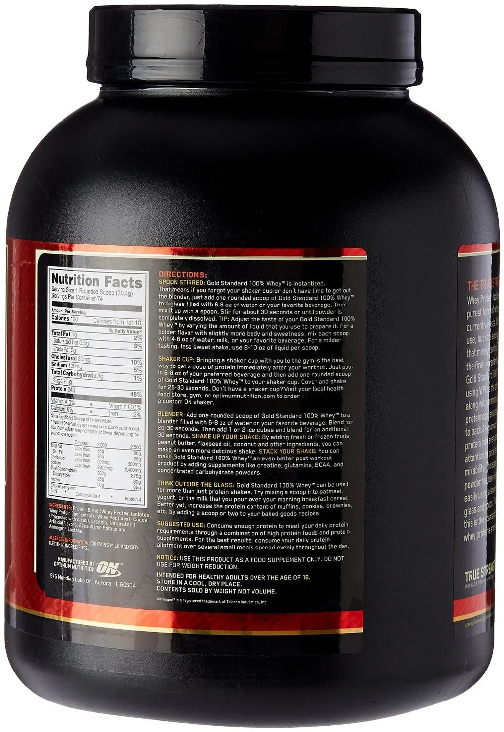 Protein (5 STANDARD OPTIMUM Powder Chocolate 100% 5lbs- NUTRITION Double Isolates LB) WHEY GOLD