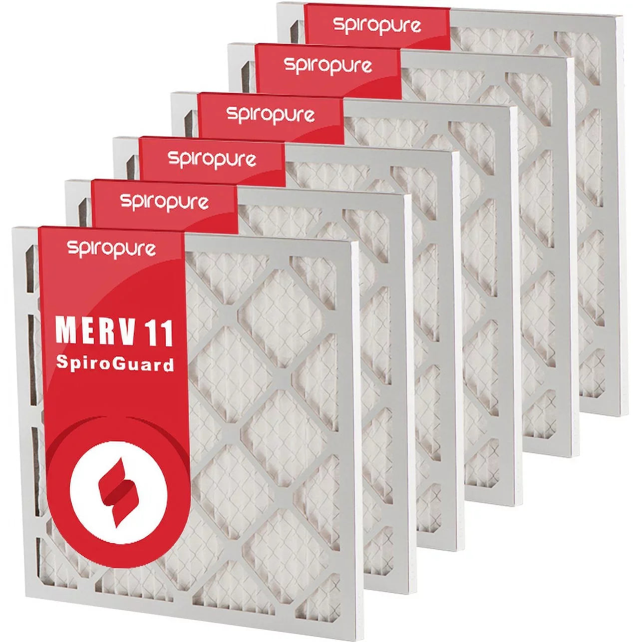 Pleated USA MERV in SpiroPure (6 Filters Filter 11 Pack) Air - Made 17.38x19.75x1