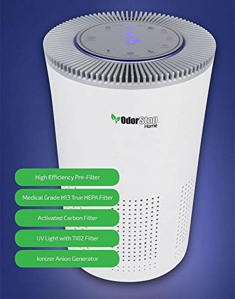 Active Ionizer - Carbon OSAP5W1 Purifier B2375110 Filter, Air with OdorStop HEPA H13 & 5-in-1 White