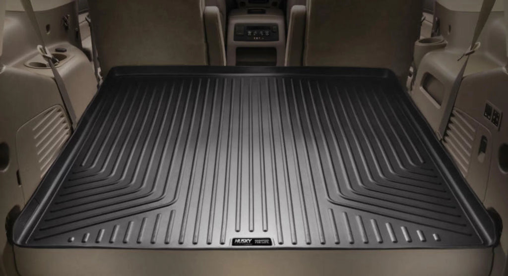 2nd RealTruck folded Black by Yukon; Cadillac with Series back Seat Weatherbeater Compatible Escalade/Chevrolet Husky row 2nd over flat 15-20 3rd of Tahoe/GMC Cargo fits Behind row Seats Liner