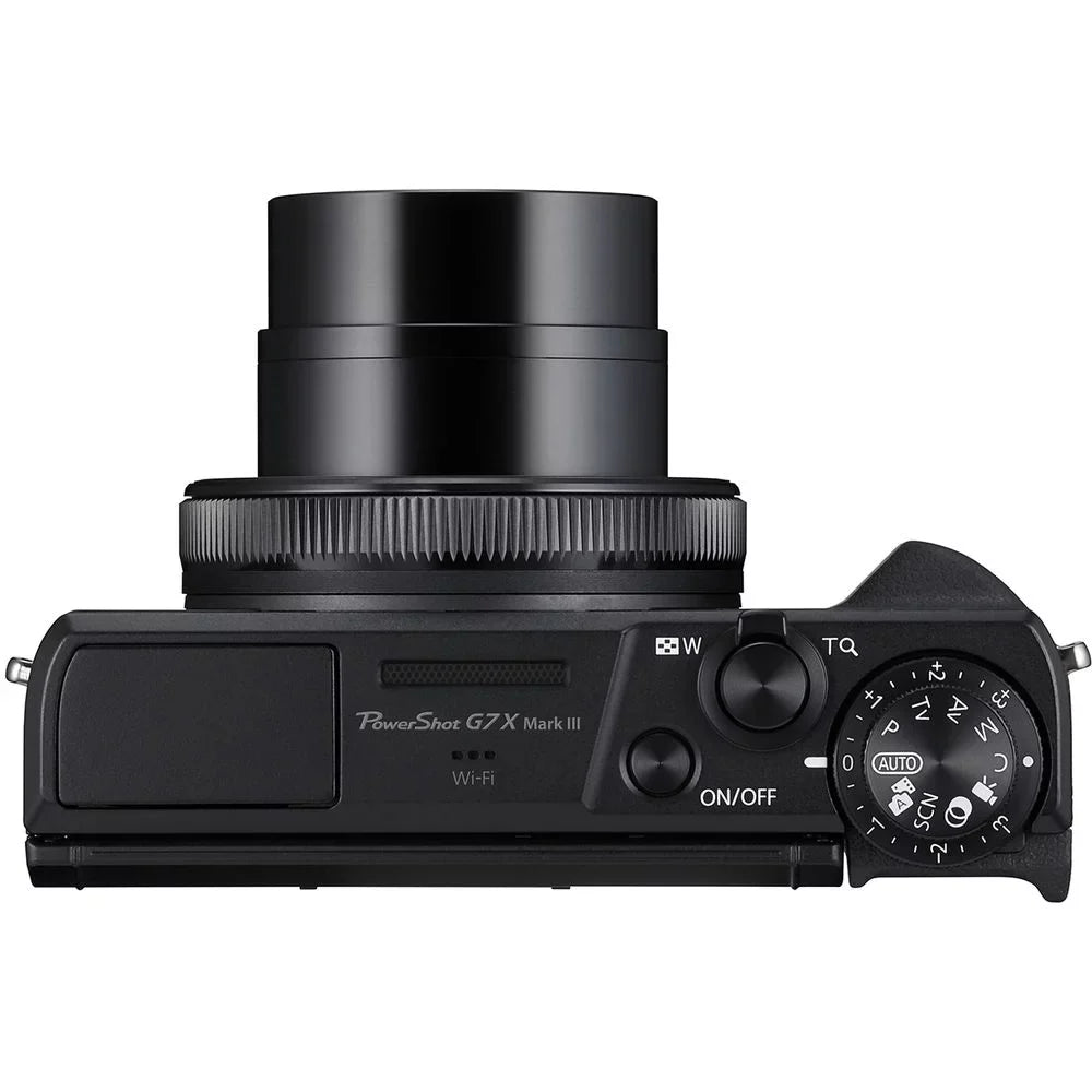 Digital - Kit + + Battery (Black) 32GB X Canon Flash G7 PowerShot III Mark Camera Extra