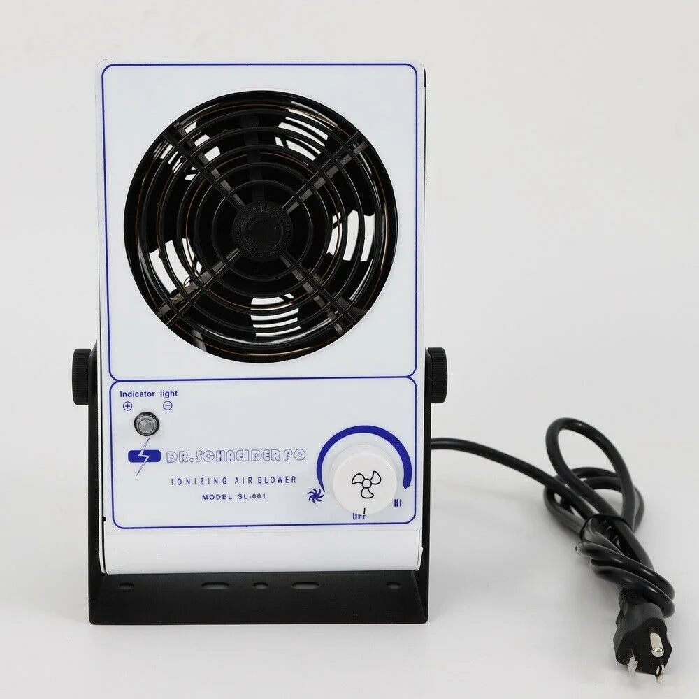 Air Static Eliminator Ionizer Ionizing 110V Ion Fan OUKANING Blower Anti-Static Discharge