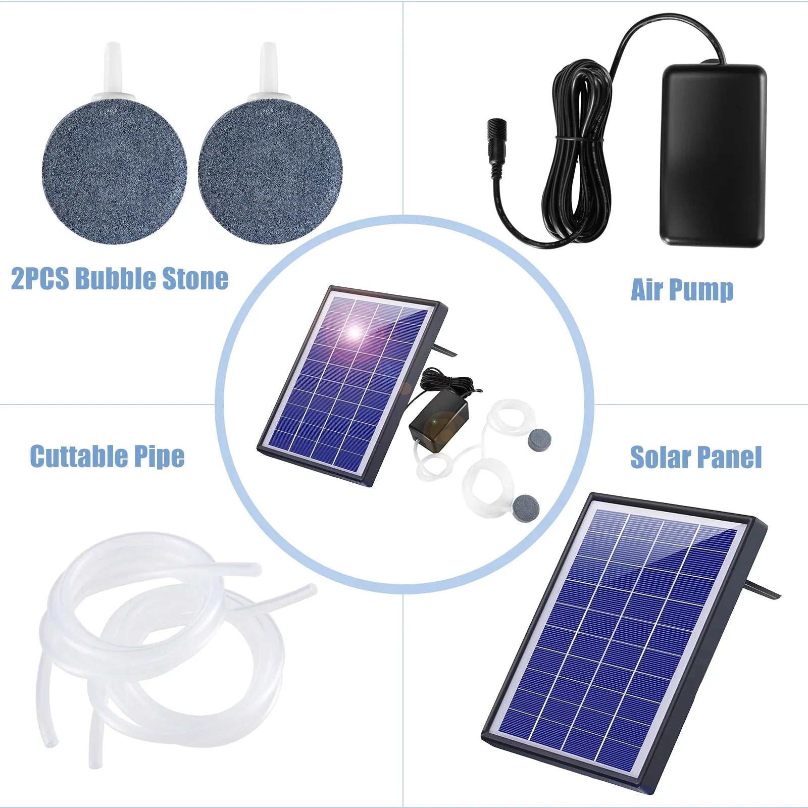 Fish Stones Bubble Aerator Pond Aerator Air Solar Pump pump, Air Fish6w Air Fish With Aerator Air Oxygenation Air Pump Pump GoolRC Pool Stones Bubble Yaliya BubbleAerator 2 Pump