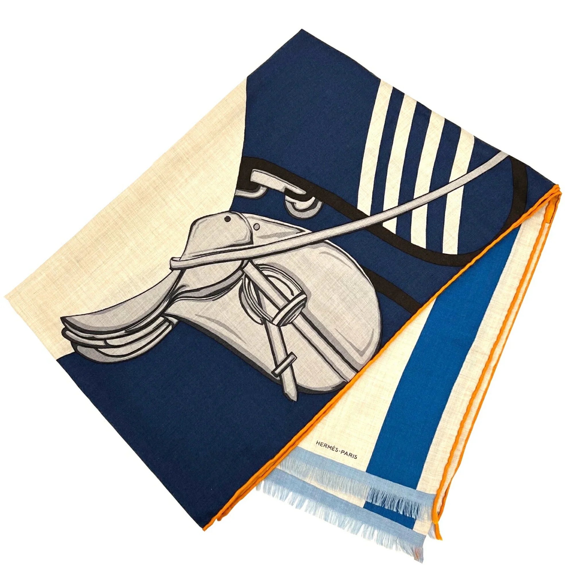 Jaune (Like Men's HERMES Cashmere Spring/Summer 2022 Natural Women's Stole Scarf Silk Pre-Owned 22SS Hermes Rectangle Collection Marine New)