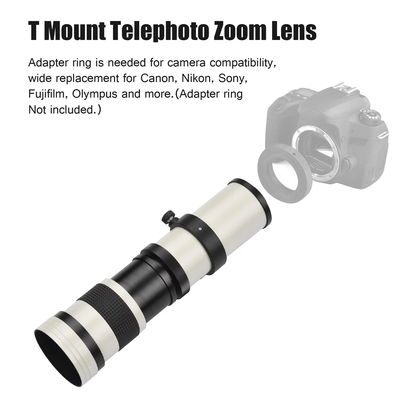 Replacement for Super Pristin T Olympus Zoom 14 Fujifilm Cameras with 420-800mm F8.3-16 Mount MF Thread Universal Lens Telephoto Nikon