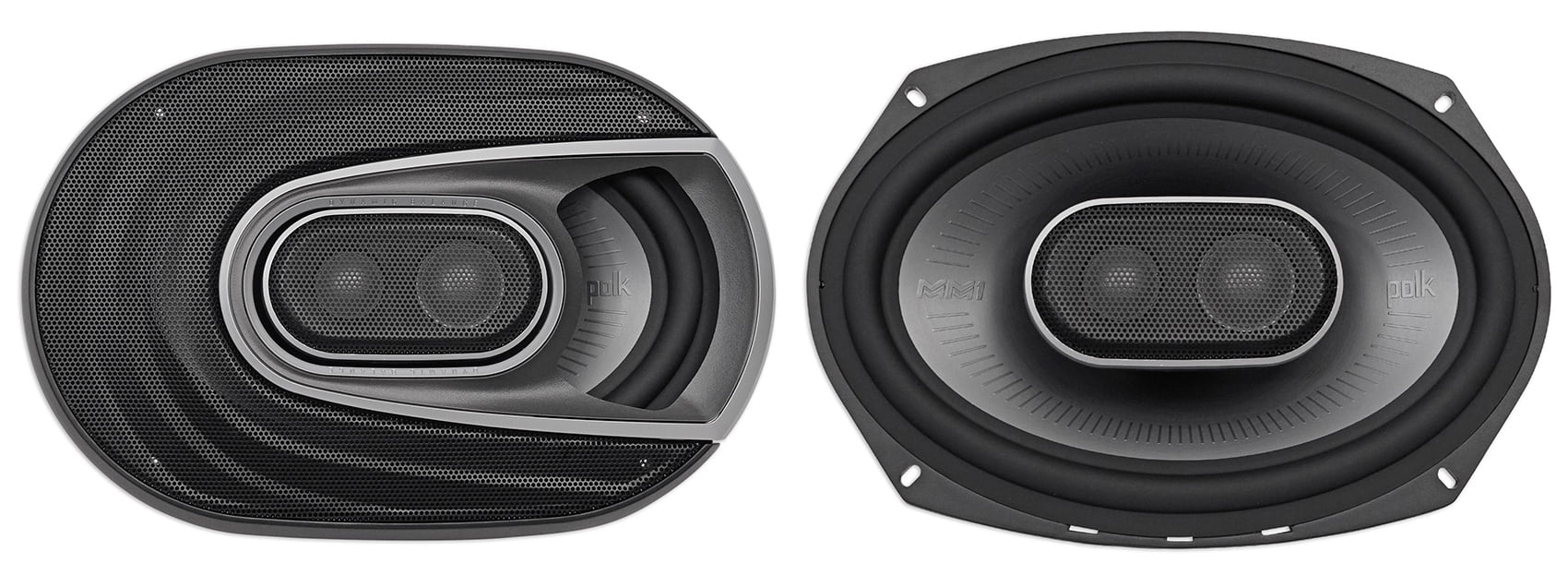 3-Way Kit 6x9” Car Speakers+2-Ch 900w Polk MM692 (2) Audio Amp+Wire Audio/Marine