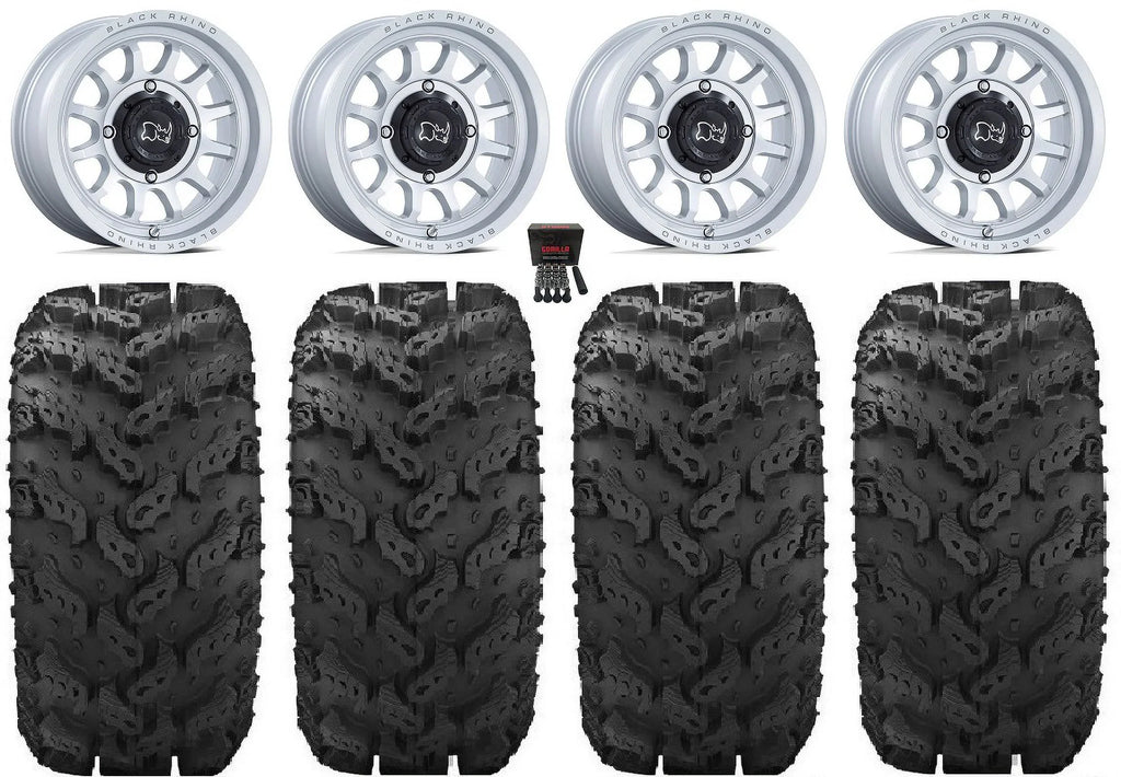 Rhino Si 14" 950 Tires Reptile YXZ1000R ZForce Yamaha Viking 1000 Wolverine Wheels 28" Black UForce Rapid CFMoto